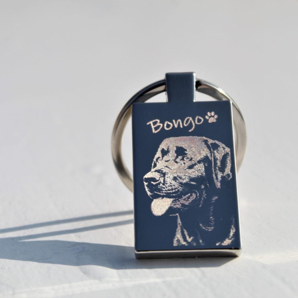 Rectangle shaped keyring