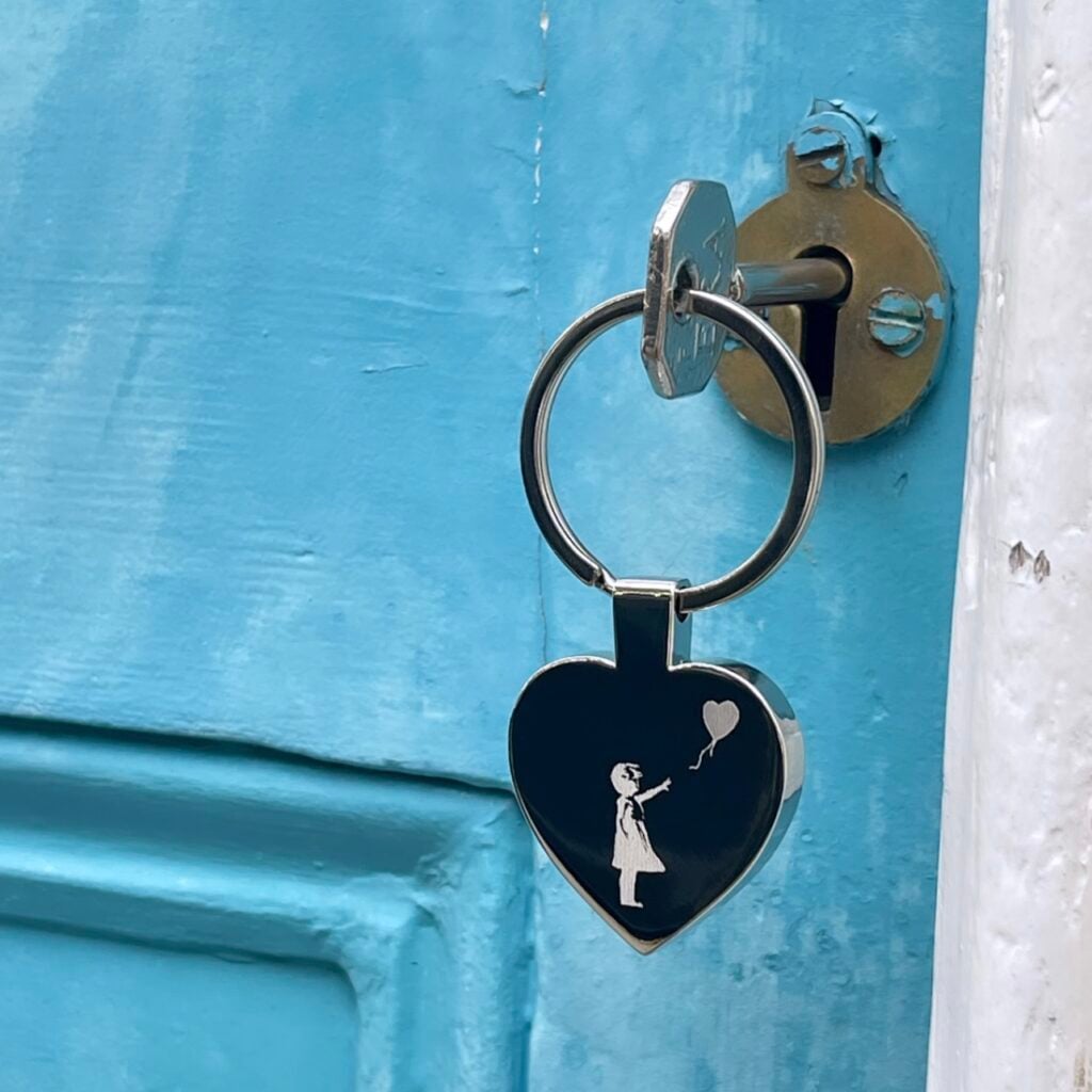 Heart shaped keyring